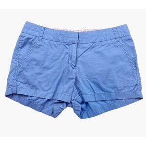 J. Crew Blue 100% Cotton Broken In Chino Shorts Women’s Size 6 Cotton Summer Com